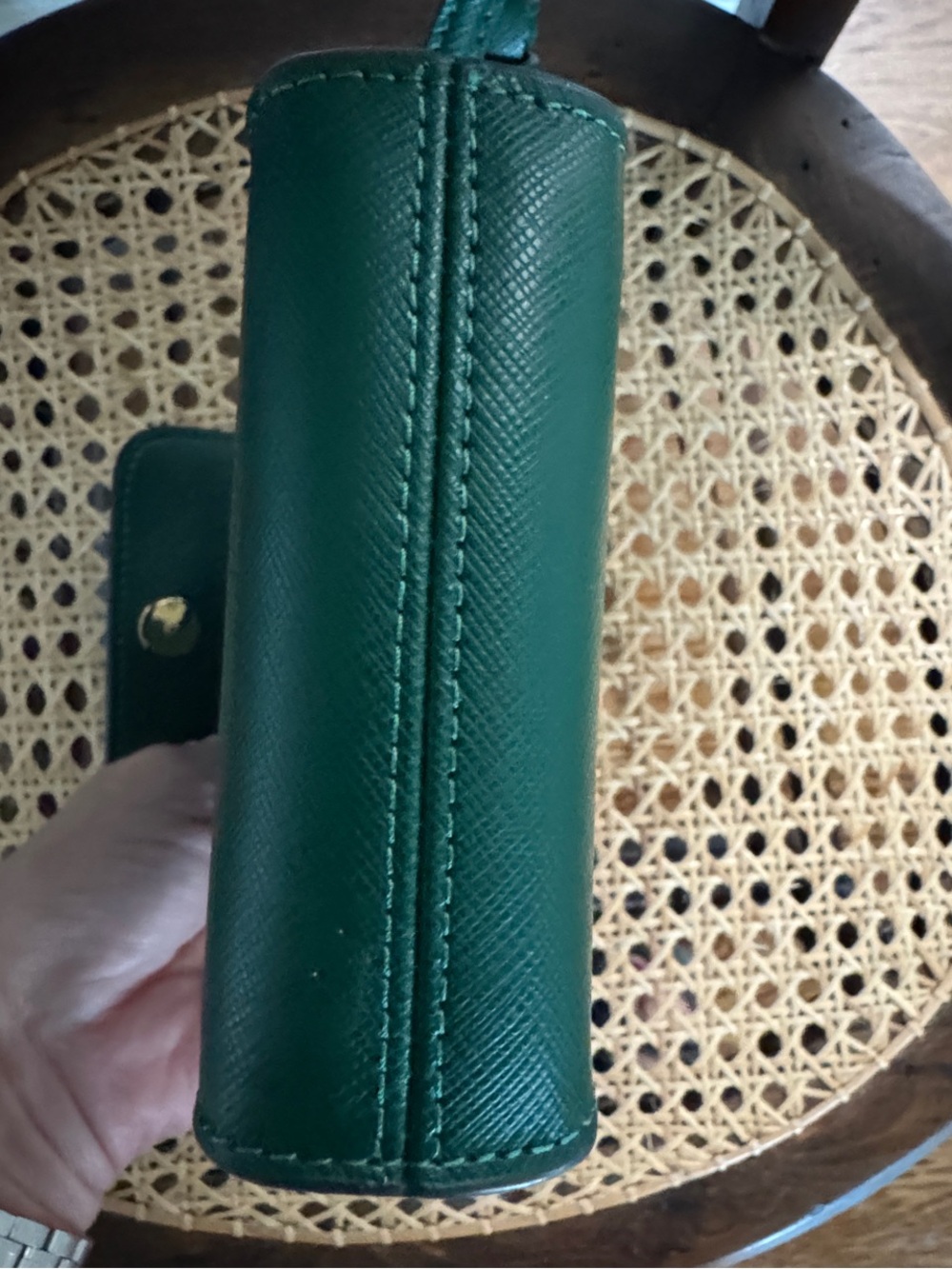 kate spade Emerald Green Leather Crossbody Phone Pouch - Picture 5 of 8